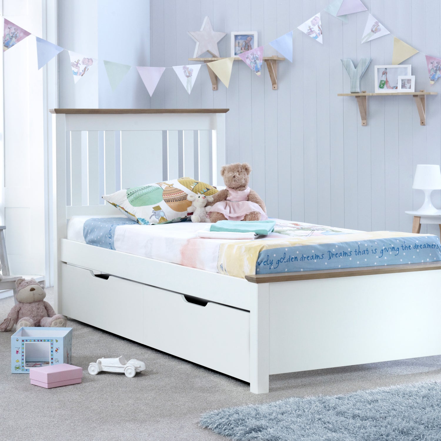 Chester White Under-bed Storage Drawers on Wheels