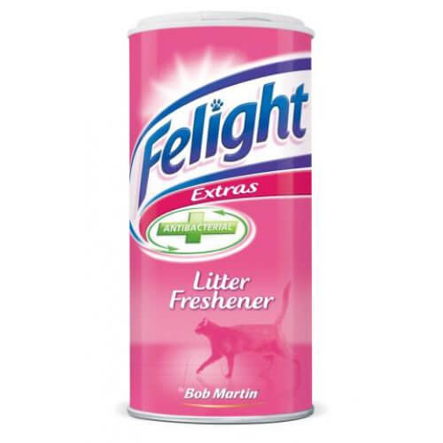Felight Antibacterial Cat Litter Freshener Powder 300ml with Silverfresh and Peony Scent