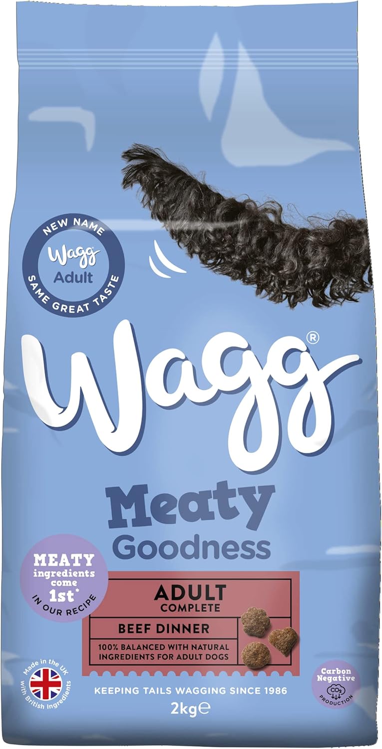 Wagg Meaty Goodness Adult Complete Beef Dinner Dry Dog Food 2kg