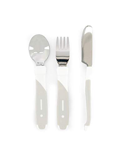 Twistshake Learn Cutlery – Stainless Steel – 12+ Months – White