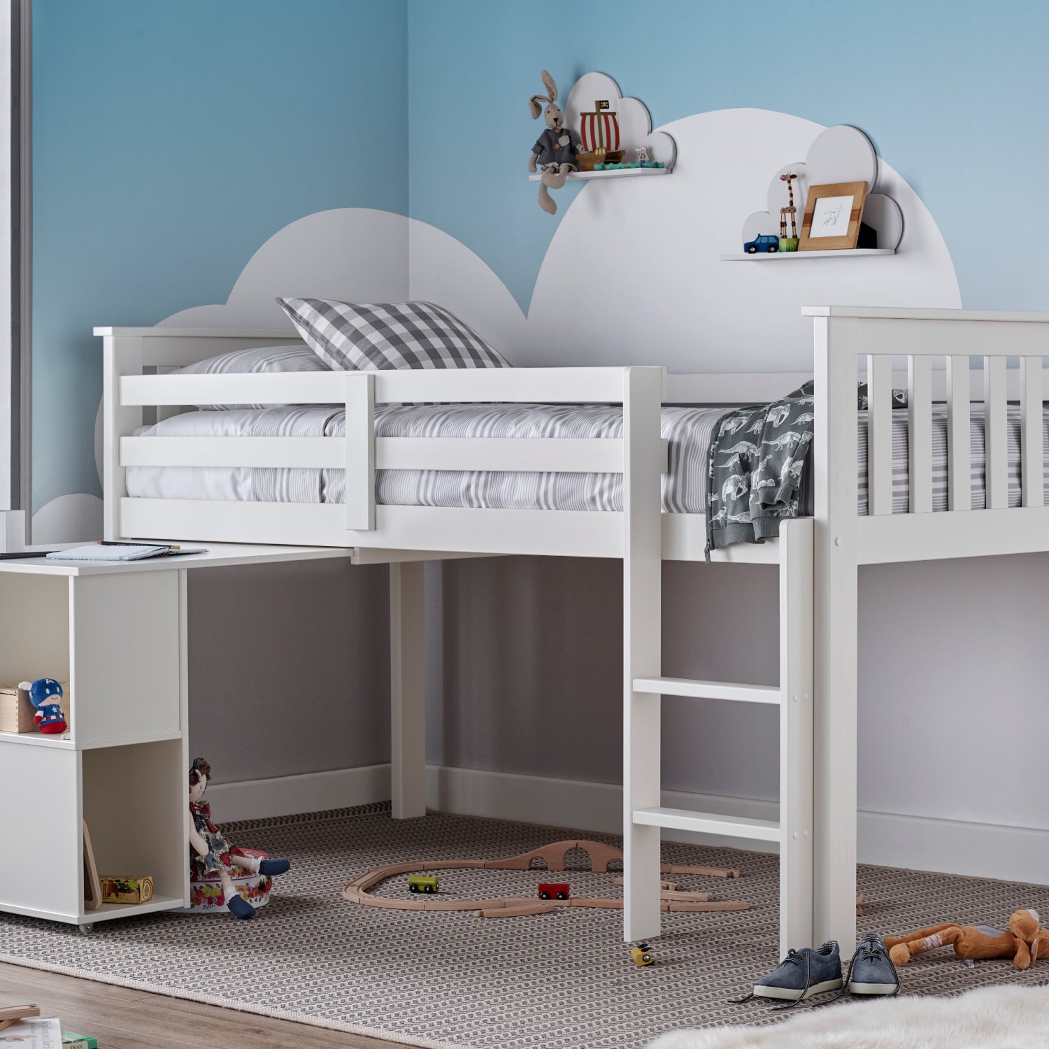 Milo White Mid Sleeper