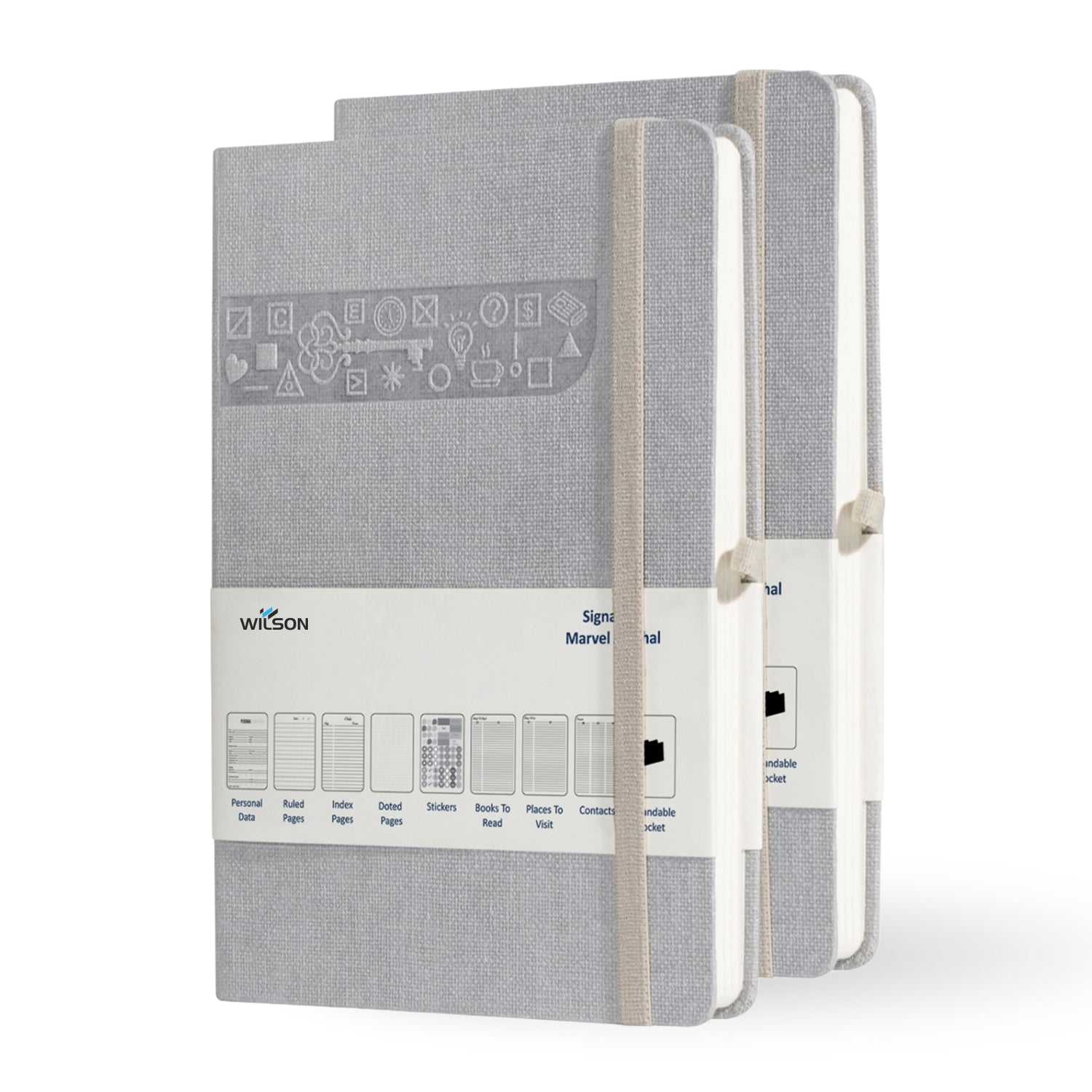 A5 Signature Marvel Bullet Dotted Grid Journal Notebook (Grey)