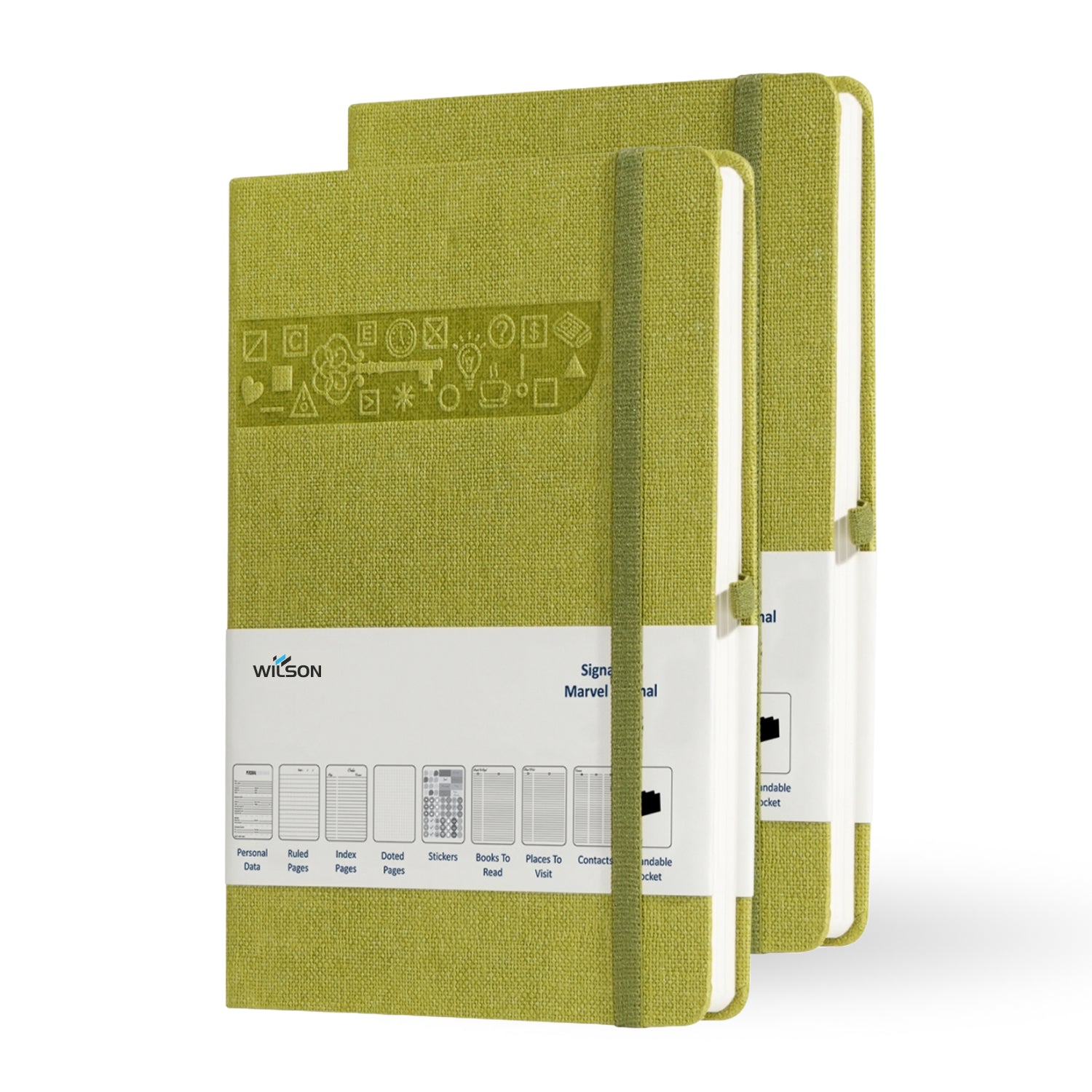 A5 Signature Marvel Bullet Dotted Grid Journal Notebook (Lime)