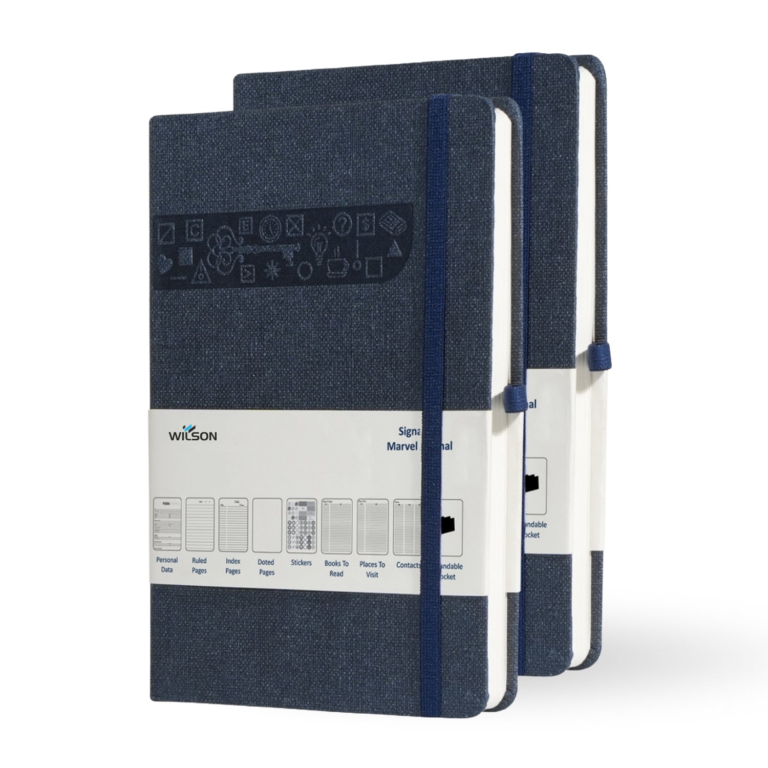 A5 Signature Marvel Bullet Dotted Grid Journal Notebook (Marine)