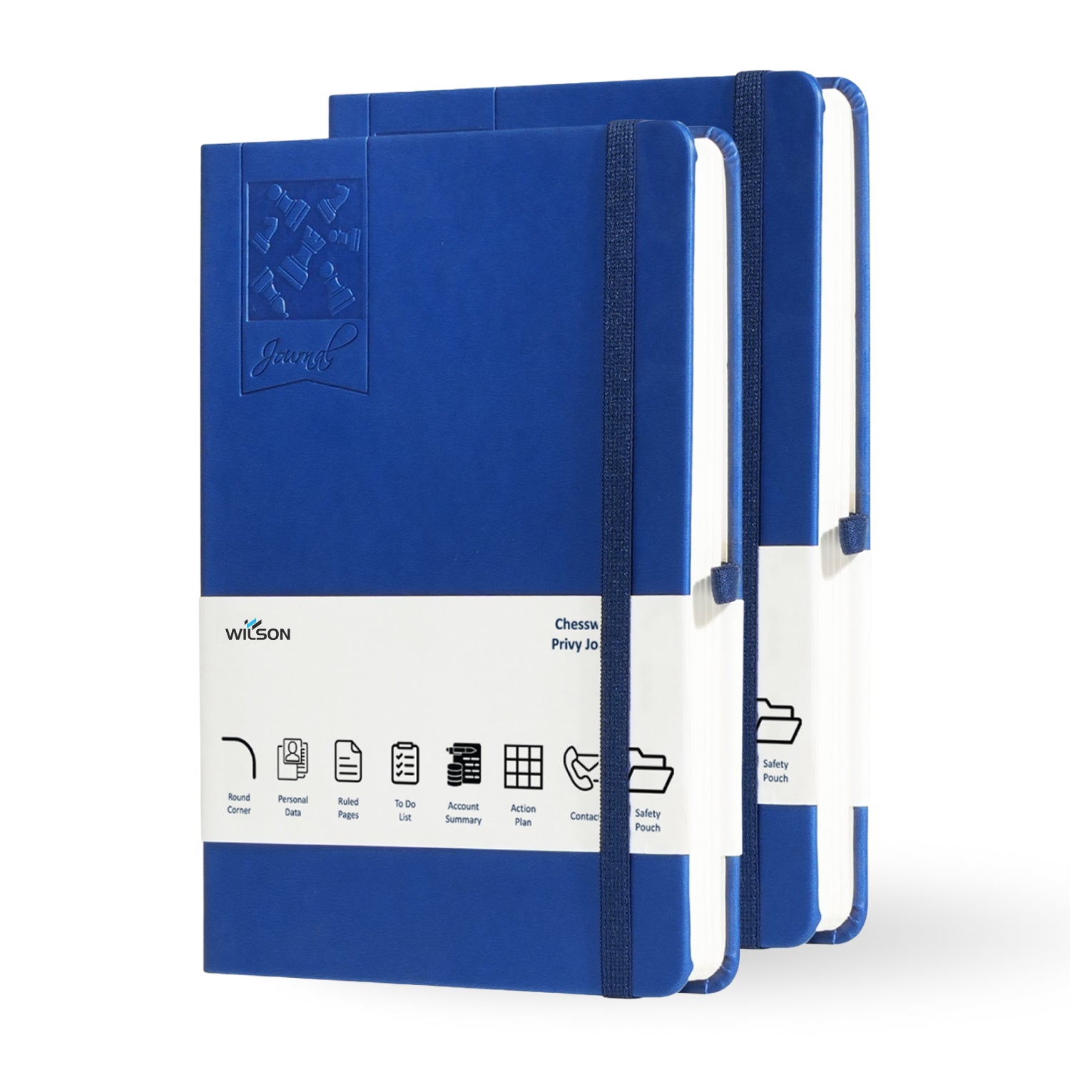 A5 Chess Works Privy Journal Notebook, 256 Pages (Blue)