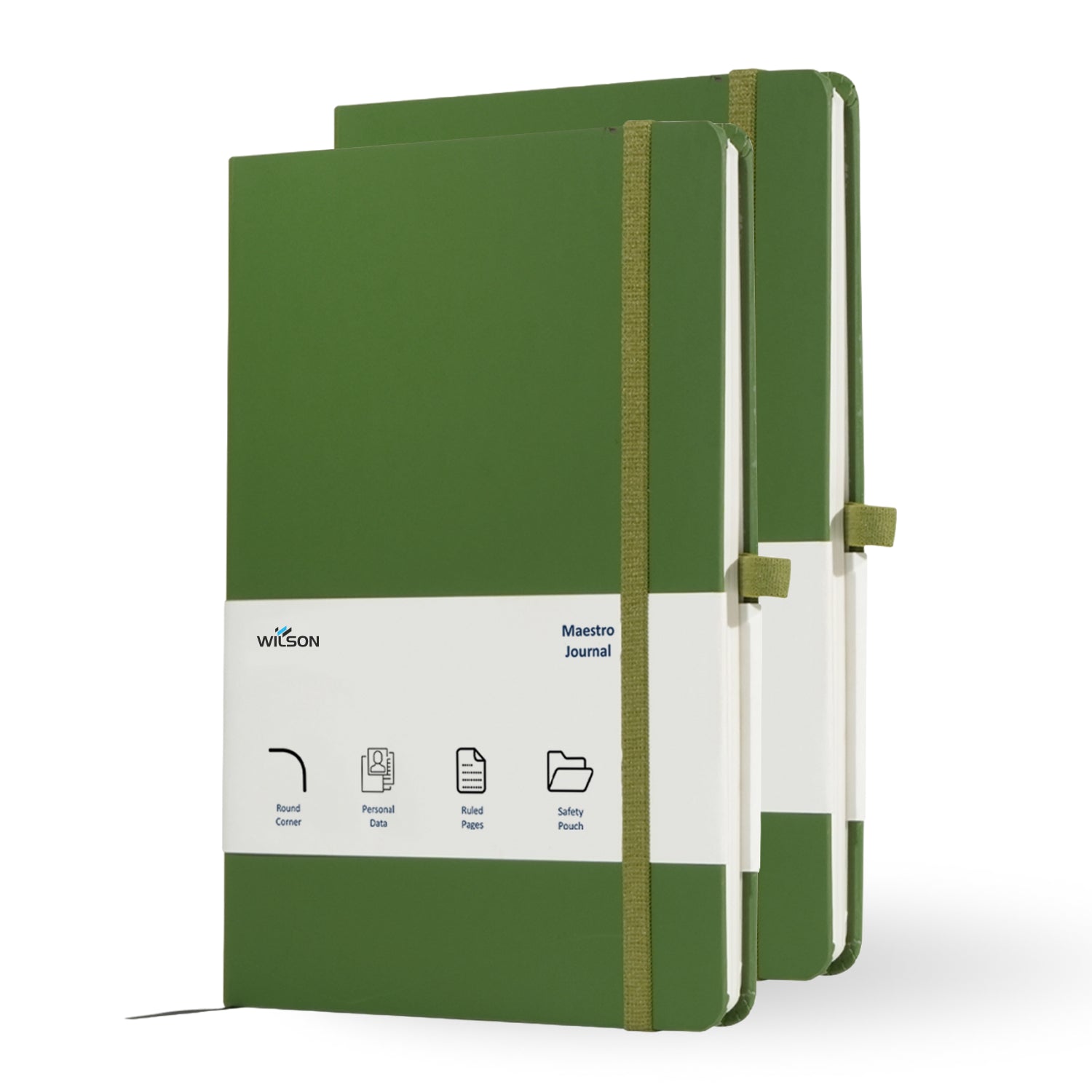 A5 Maestro Journal Notebook – Ruled Paper, 160 Pages (Green)