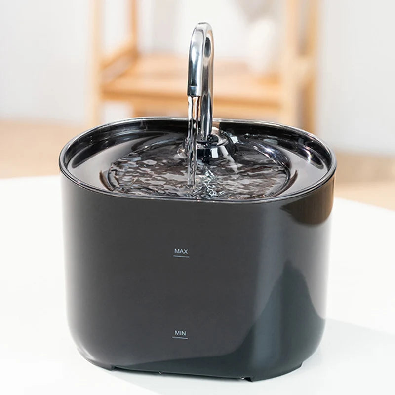 Stainless Steel Pet Water Fountain for Cats & Dogs – Automatic Cycle with Ultra-Silent Pump for Fresh, Filtered Drinking Water.