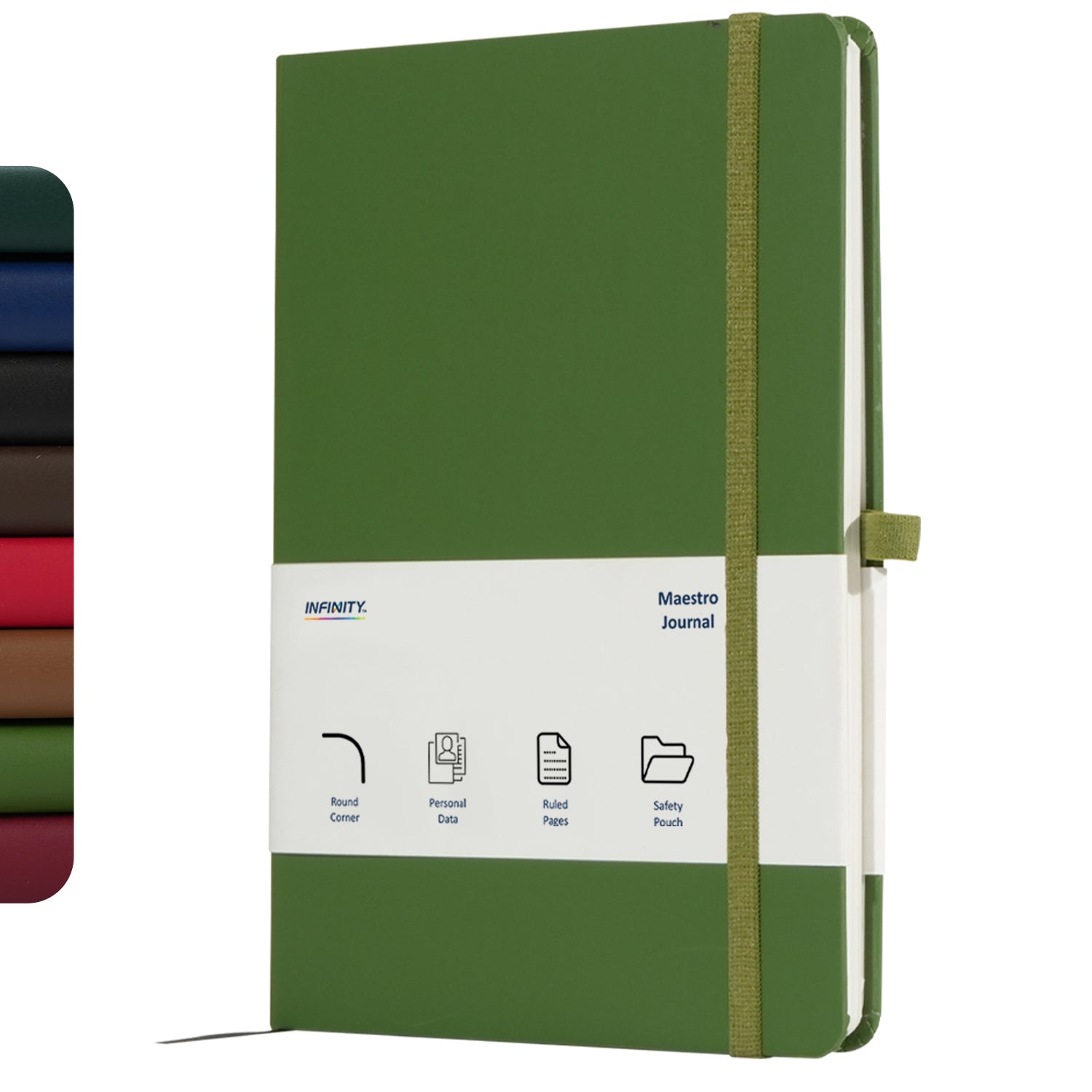 A5 Maestro Journal Notebook with Lined Pages, 160 Pages