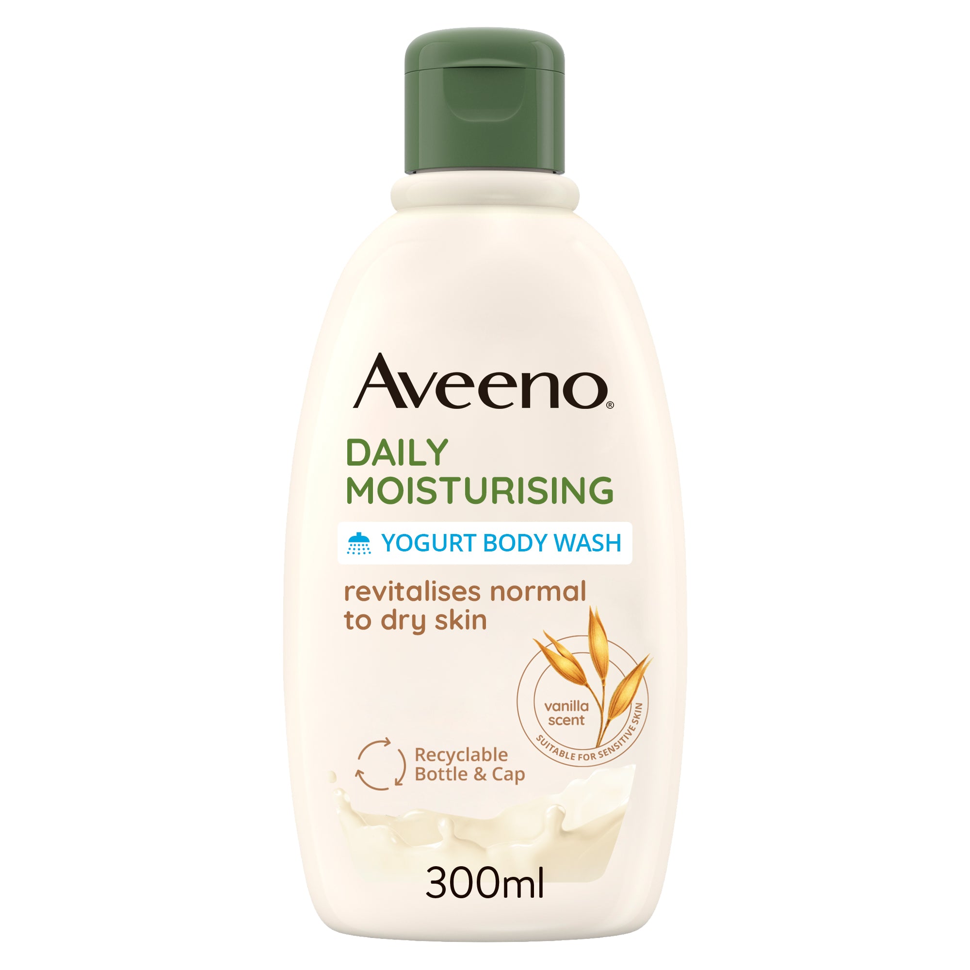 Aveeno Daily Moisturising Yogurt Body Wash, Vanilla & Oat Scent 300ml