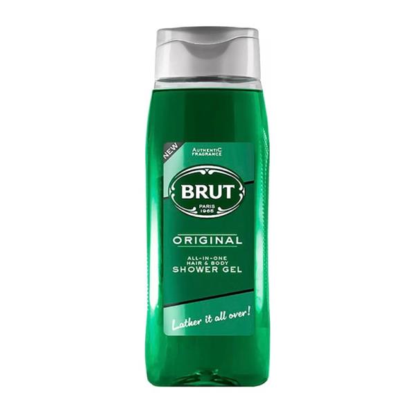 Brut Original All In One Shower Gel for Hair & Body, 500 ml