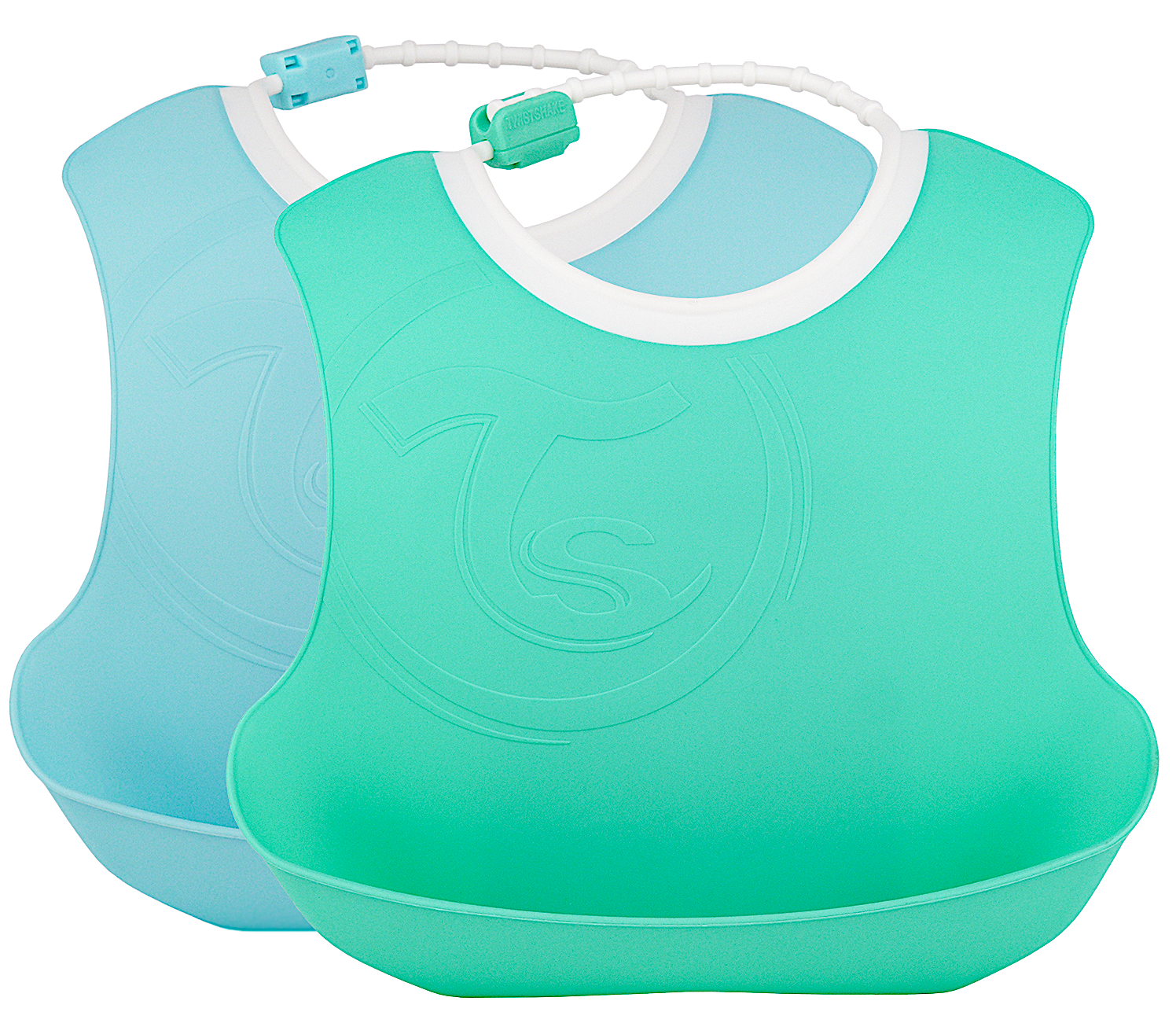 Twistshake Bib 4+m Pastel Blue Green