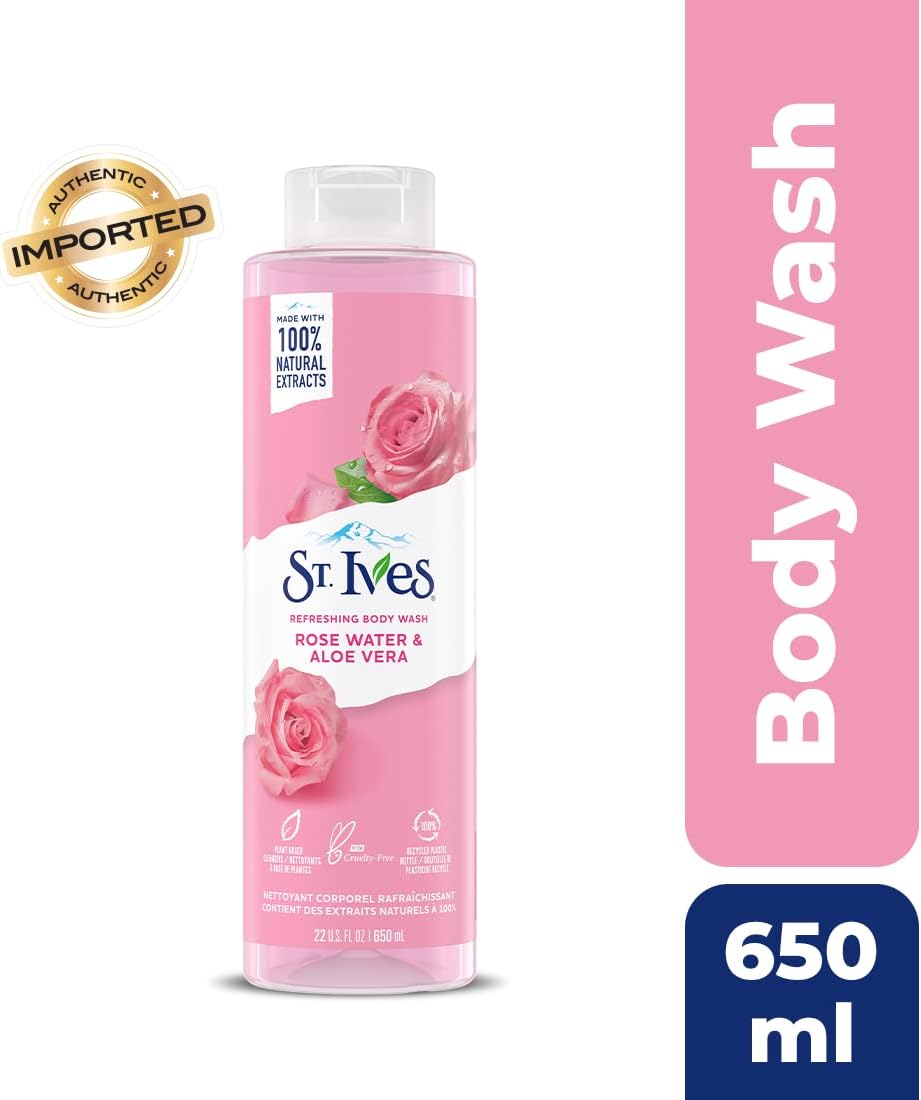 St. Ives Rose Water & Aloe Vera 650 ml Shower Gel