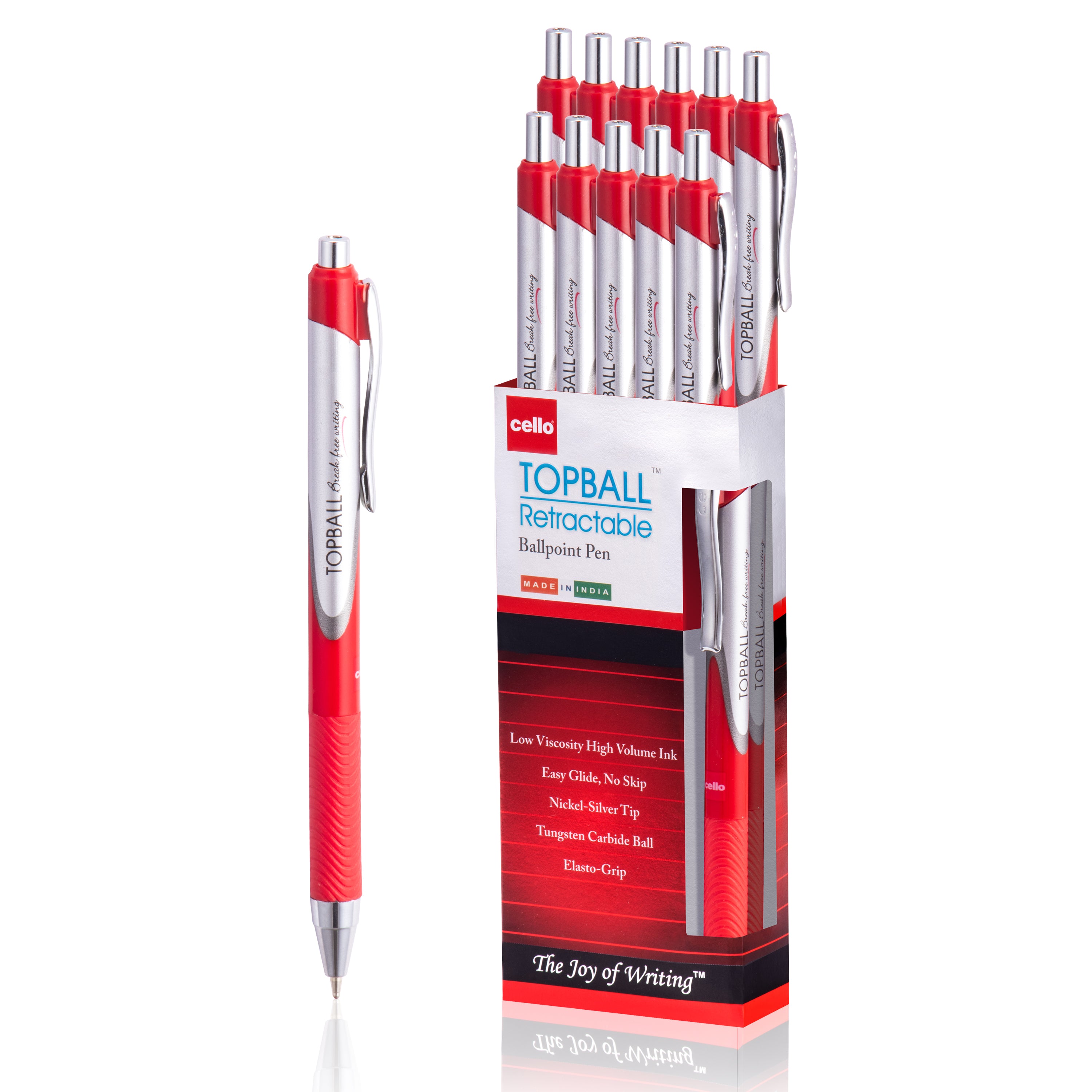 Buy Cello Topball Grip Ballpoint Pens 12 Pack