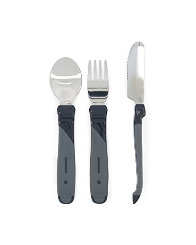 Twistshake Learn Cutlery Stainless Steel 12+m Black