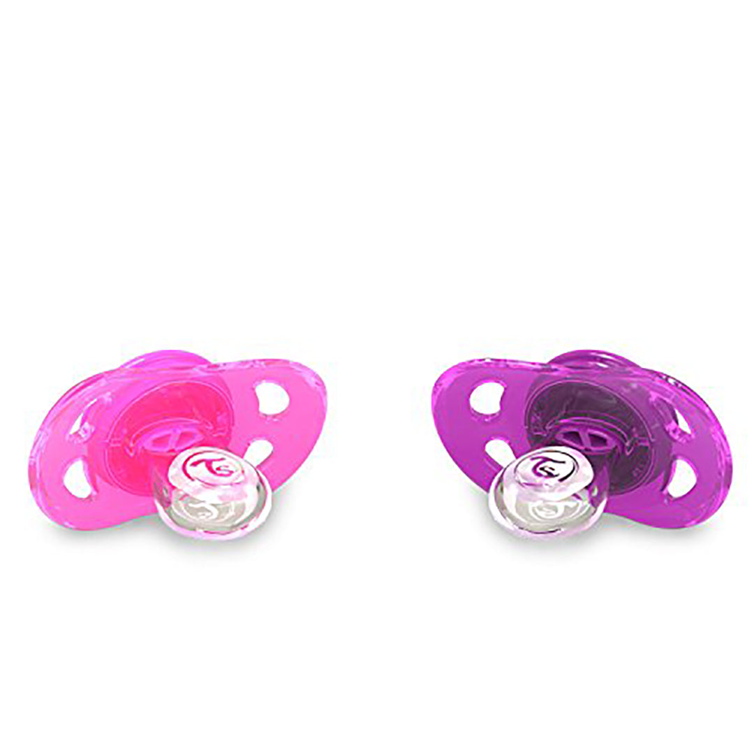 Twistshake 2x Pacifier 0-6m Pastel Light Pink Lavendel