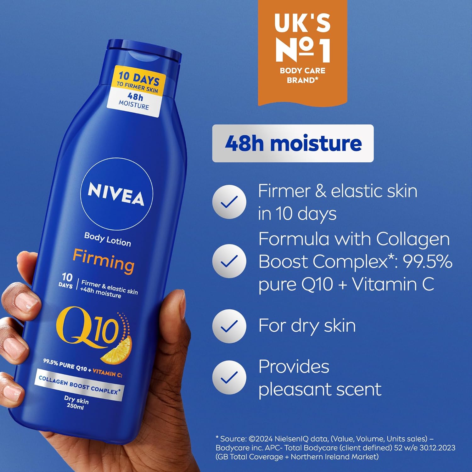 NIVEA Q10 Firming Rich Body Lotion with Vitamin C, 250 ml