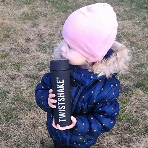 Twistshake Hot or Cold Bottle for Baby, Thermo, BPA Free, 420ml, Black