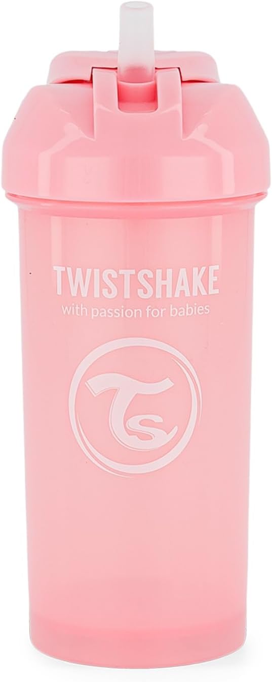 Twistshake Straw Cup 360ml 6+m Pastel Pink