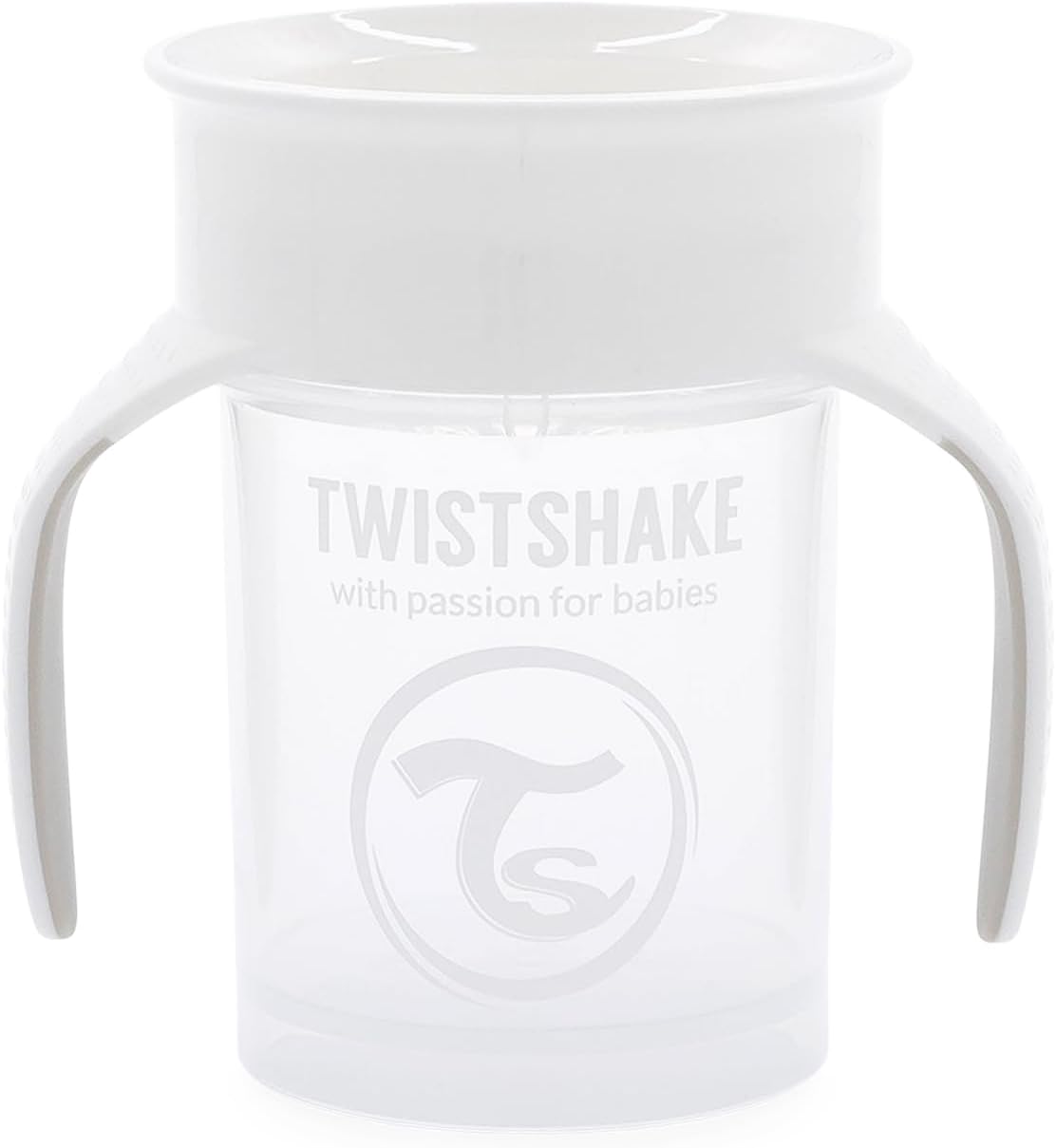 Twistshake 360 Sippy Cup 6+m White