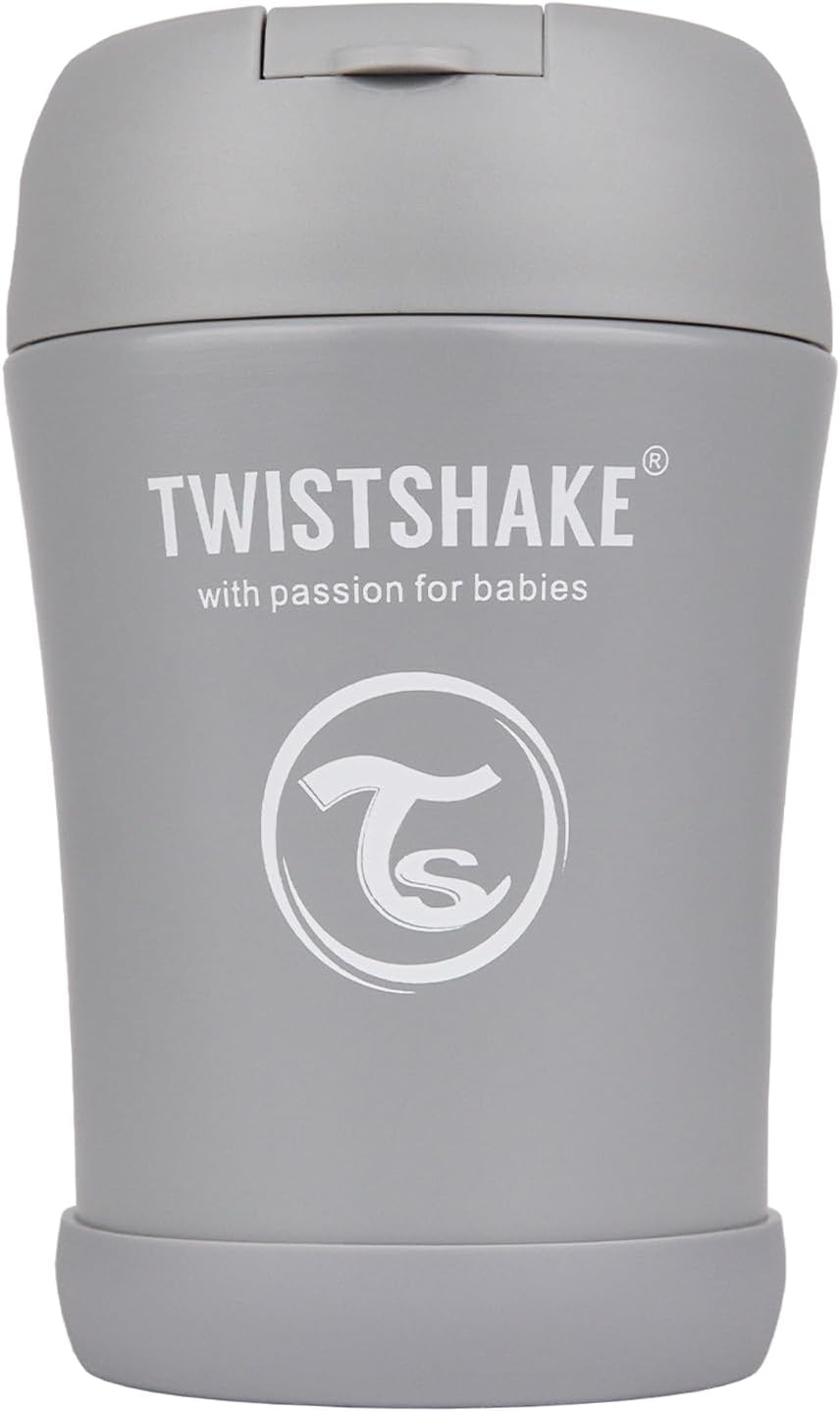 Twistshake Insulated Food Container 350ml Pastel Grey