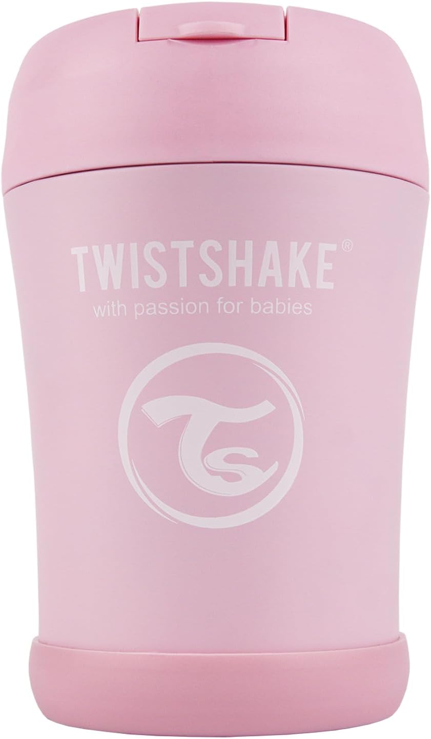 Twistshake Insulated Food Container, Baby Feeding, BPA Free, 350 ml, Pastel Pink