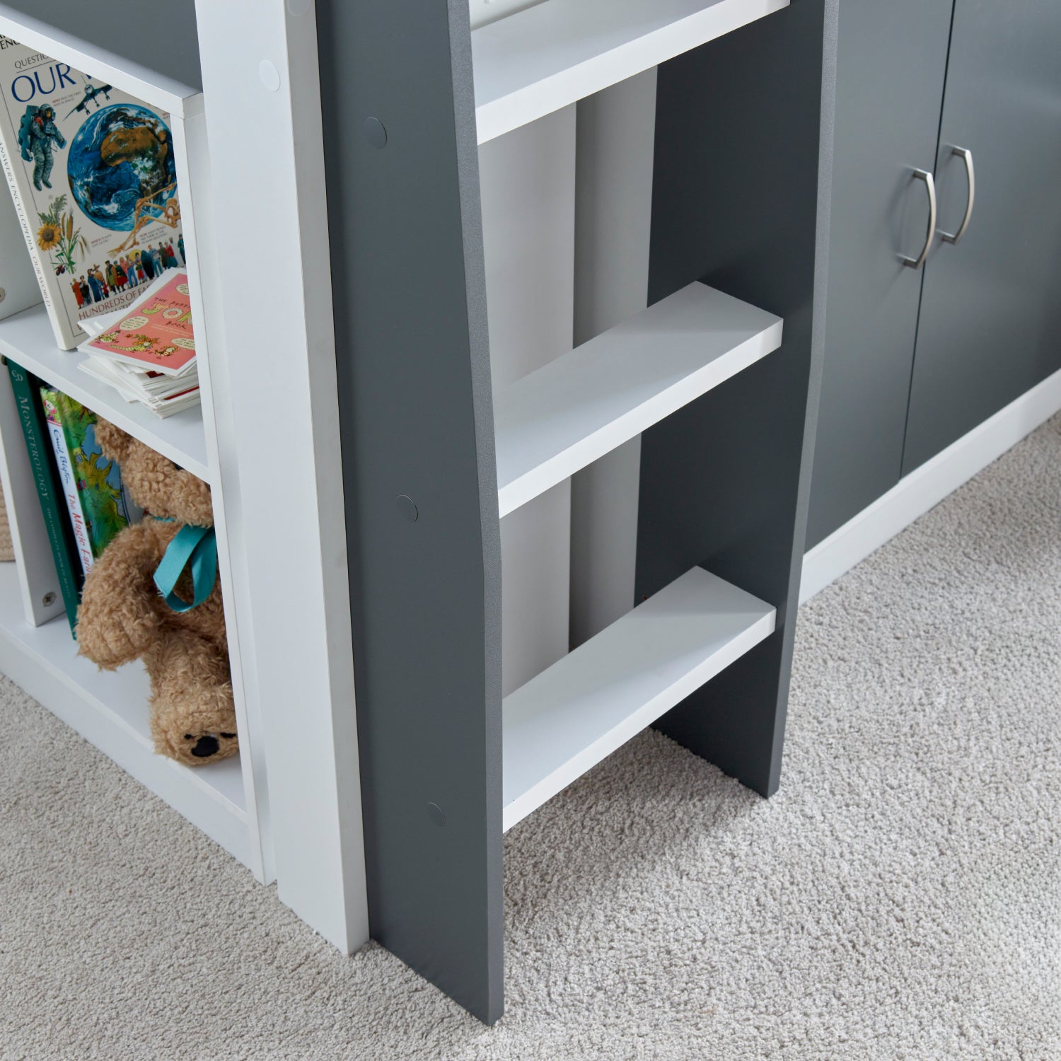 Lacy Grey Storage Mid Sleeper