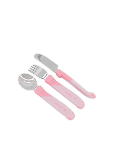 Twistshake Stainless Steel Learning Cutlery Pink