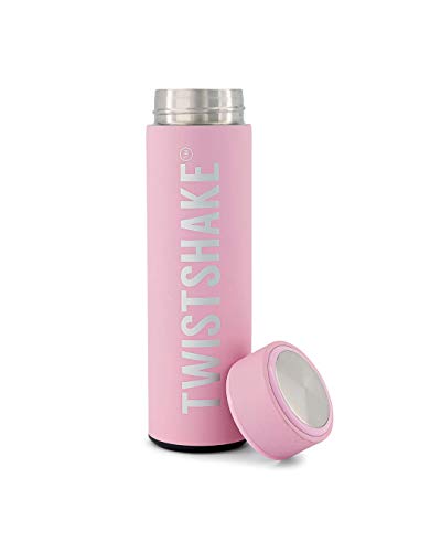 Twistshake Hot or Cold Bottle 420ml Pastel Light Pink