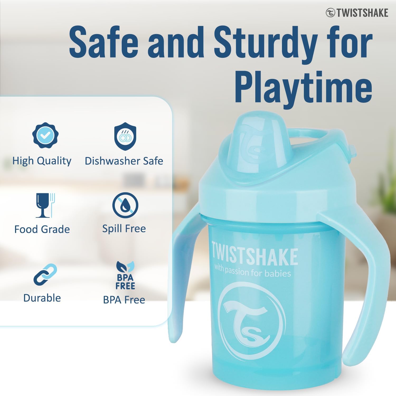 Twistshake Mini Cup 230ml 4+m Pastel Light Blue