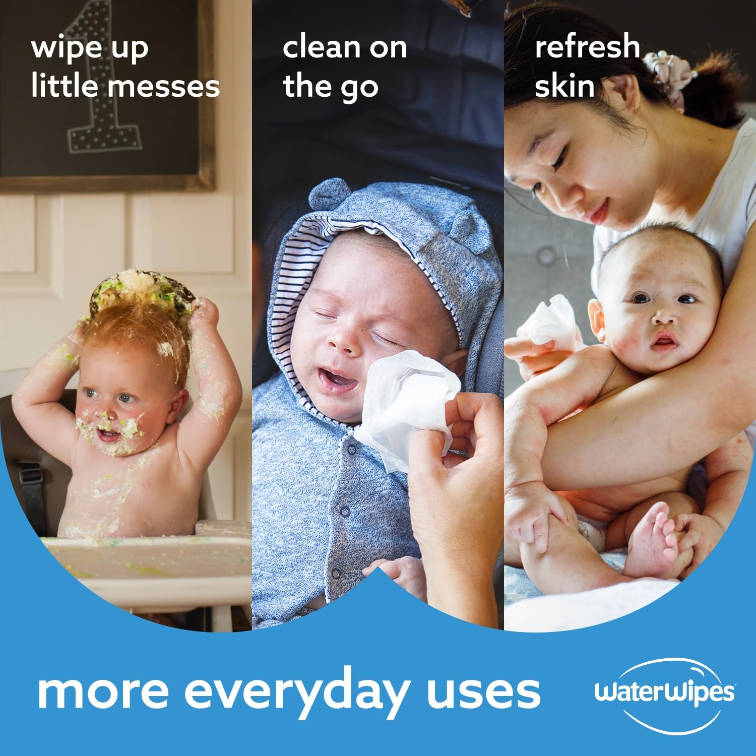 WaterWipes Plastic-Free Original Baby Wipes, 540 Count (9 packs), 99.9% Water Based Wipes, Unscented for Sensitive Skin