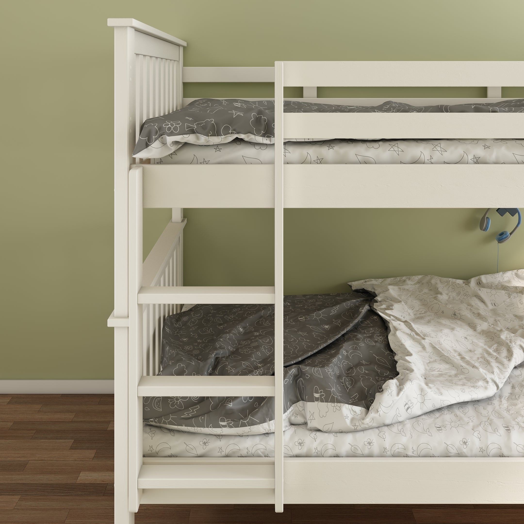 Oslo White Quadruple Bunk Bed