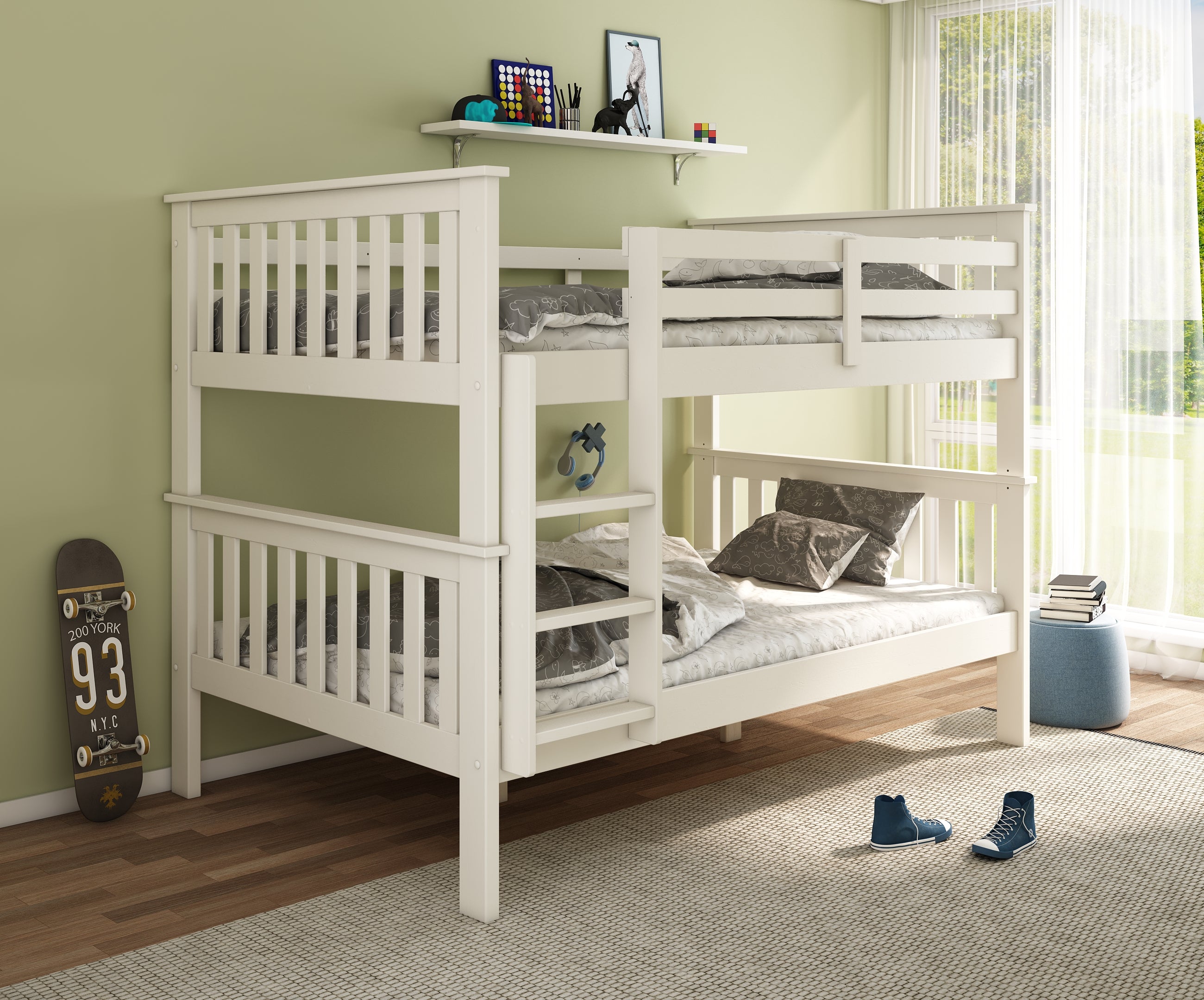 Oslo White Quadruple Bunk Bed