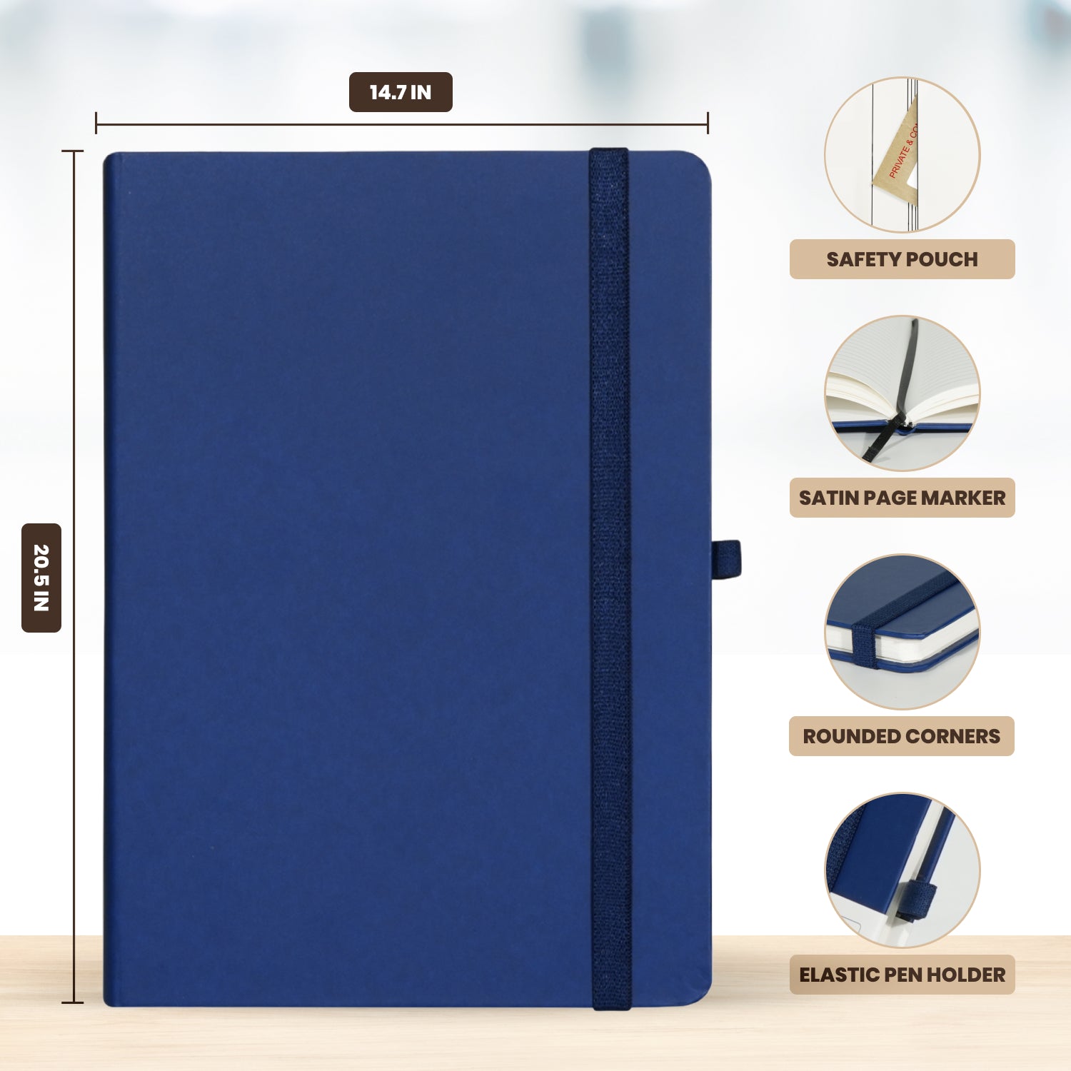 Wilson A5 Journal Notebooks, 160 Pages, Blue, Pack of 2