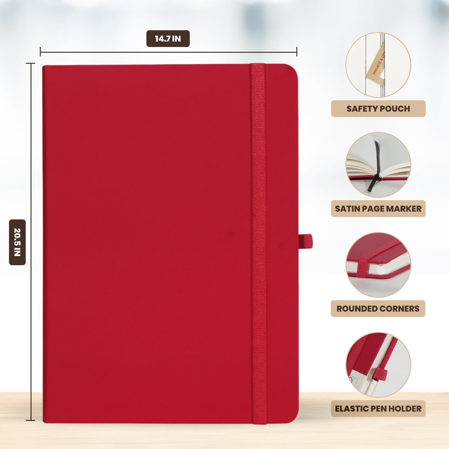 Wilson A5 Journal Notebooks, 160 Pages, Red, Pack of 2