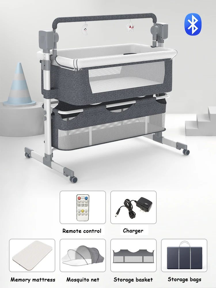 Foldable Travel Cot Gray