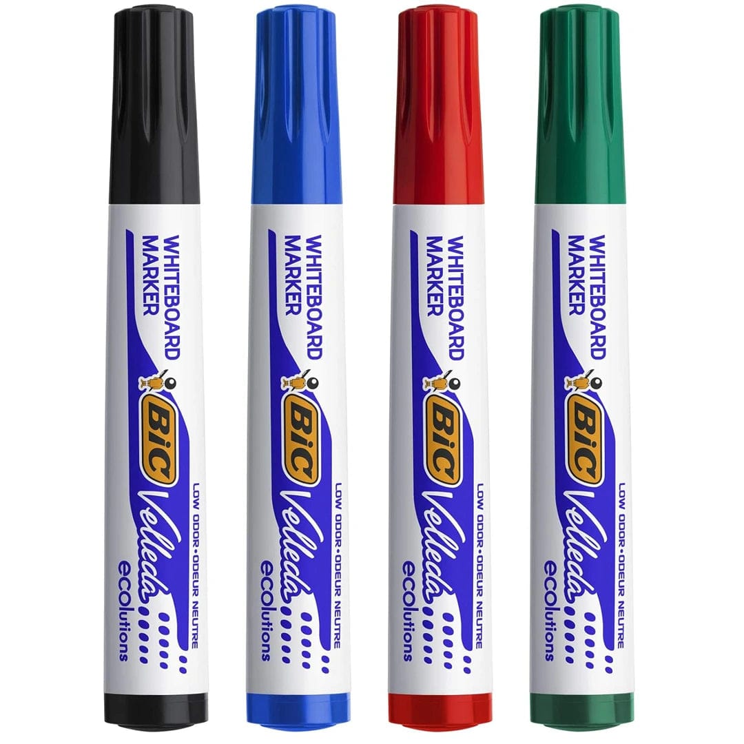 Bic TS - 140038 Velleda 1701 Dry Wipe Bullet Tip Whiteboard Marker Pen, Pack of 4 - Infinity Market