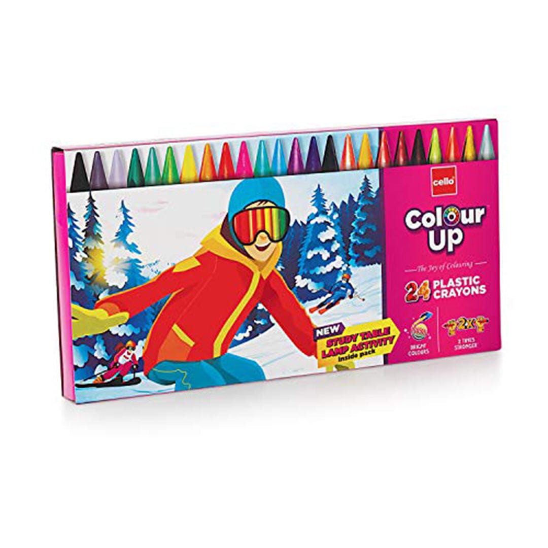 Cello ColourUp Plastic Crayons - Pack of 24 Bright shades - Infinity Market