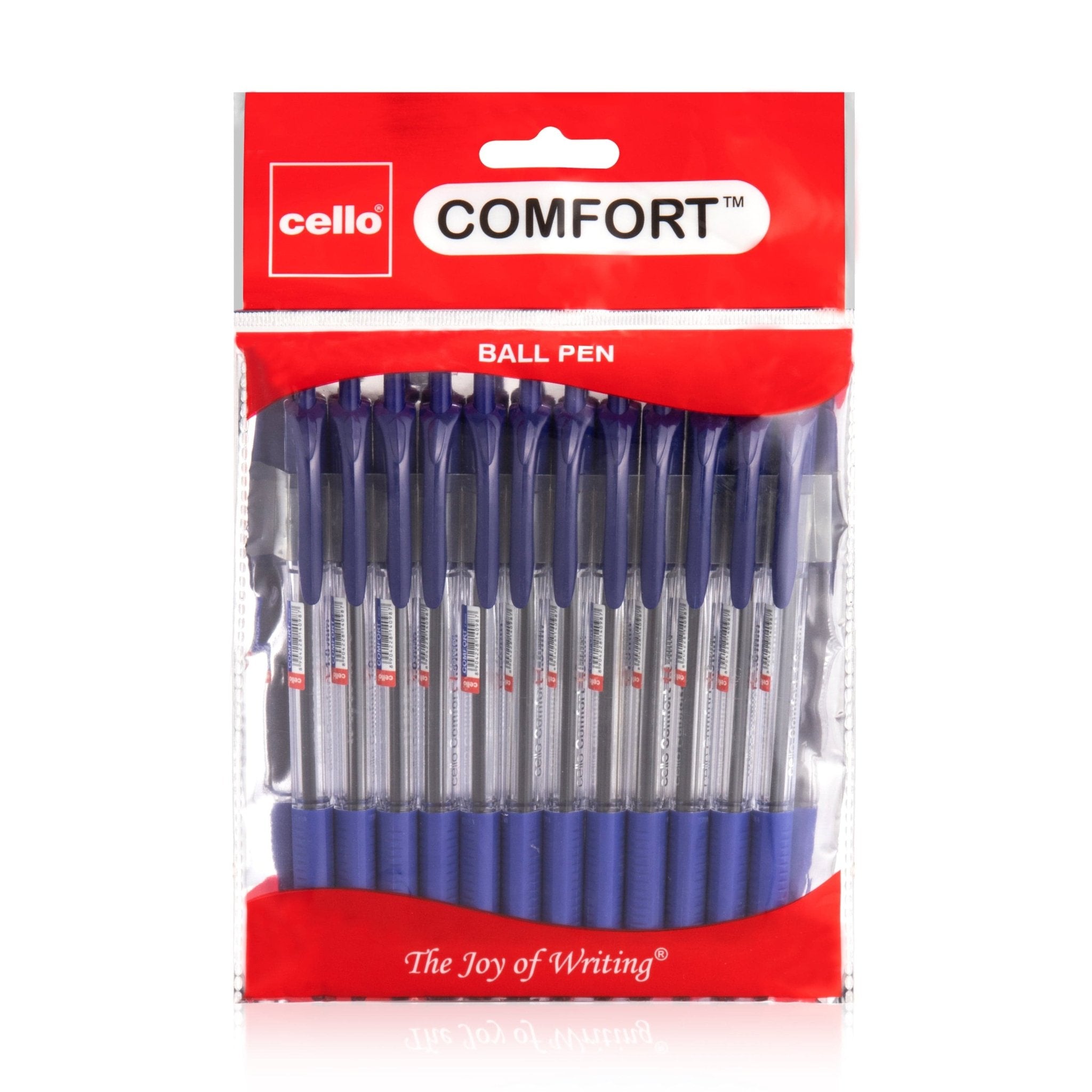 Cello Extra Comfort Ballpoint Pen, Medium Point (1.0MM) Blue, Pack of 12 - Infinity Market