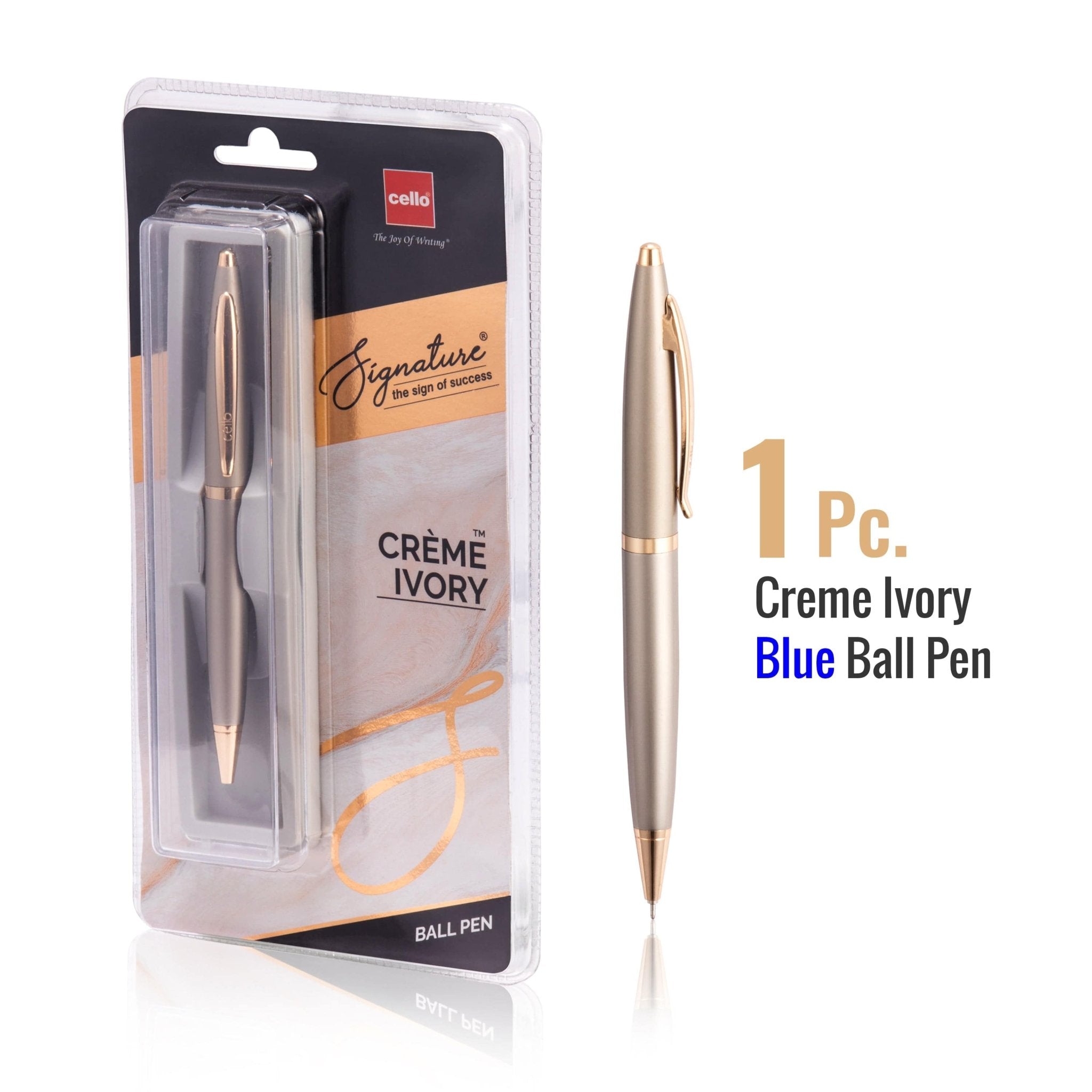 Cello Signature Creme Ivory Ball Pen - Infinity Market