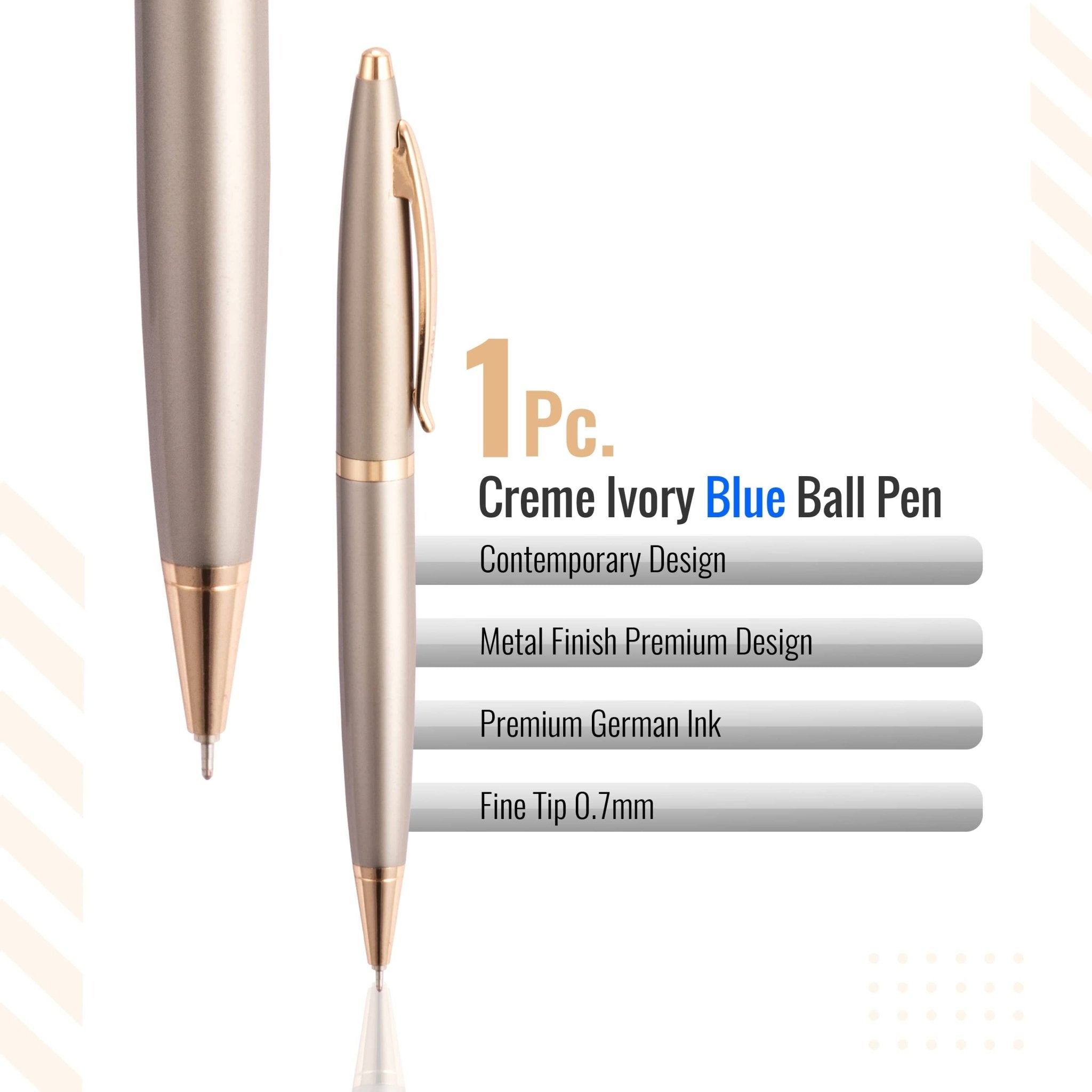 Cello Signature Creme Ivory Ball Pen - Infinity Market