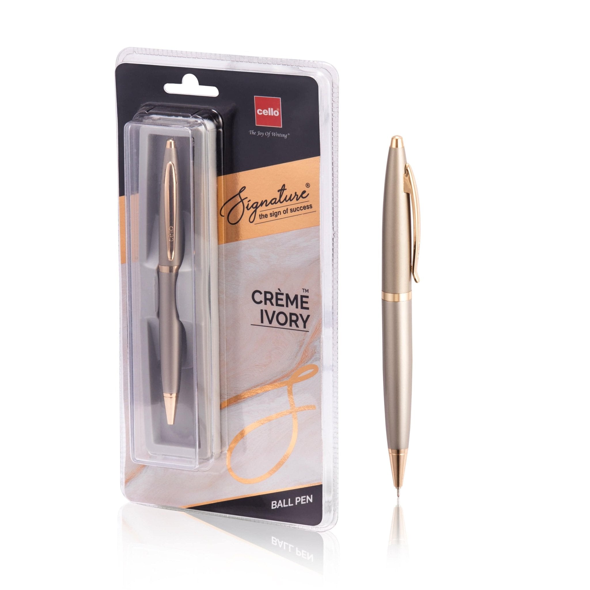 Cello Signature Creme Ivory Ball Pen - Infinity Market