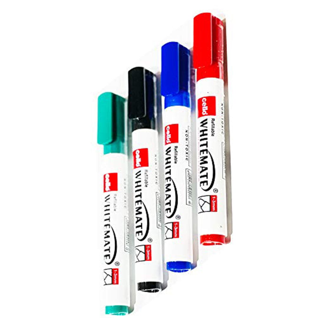 Cello Whiteboard Marker Bullet Tip, Multi - coloured, Pack of 10 - Infinity Market