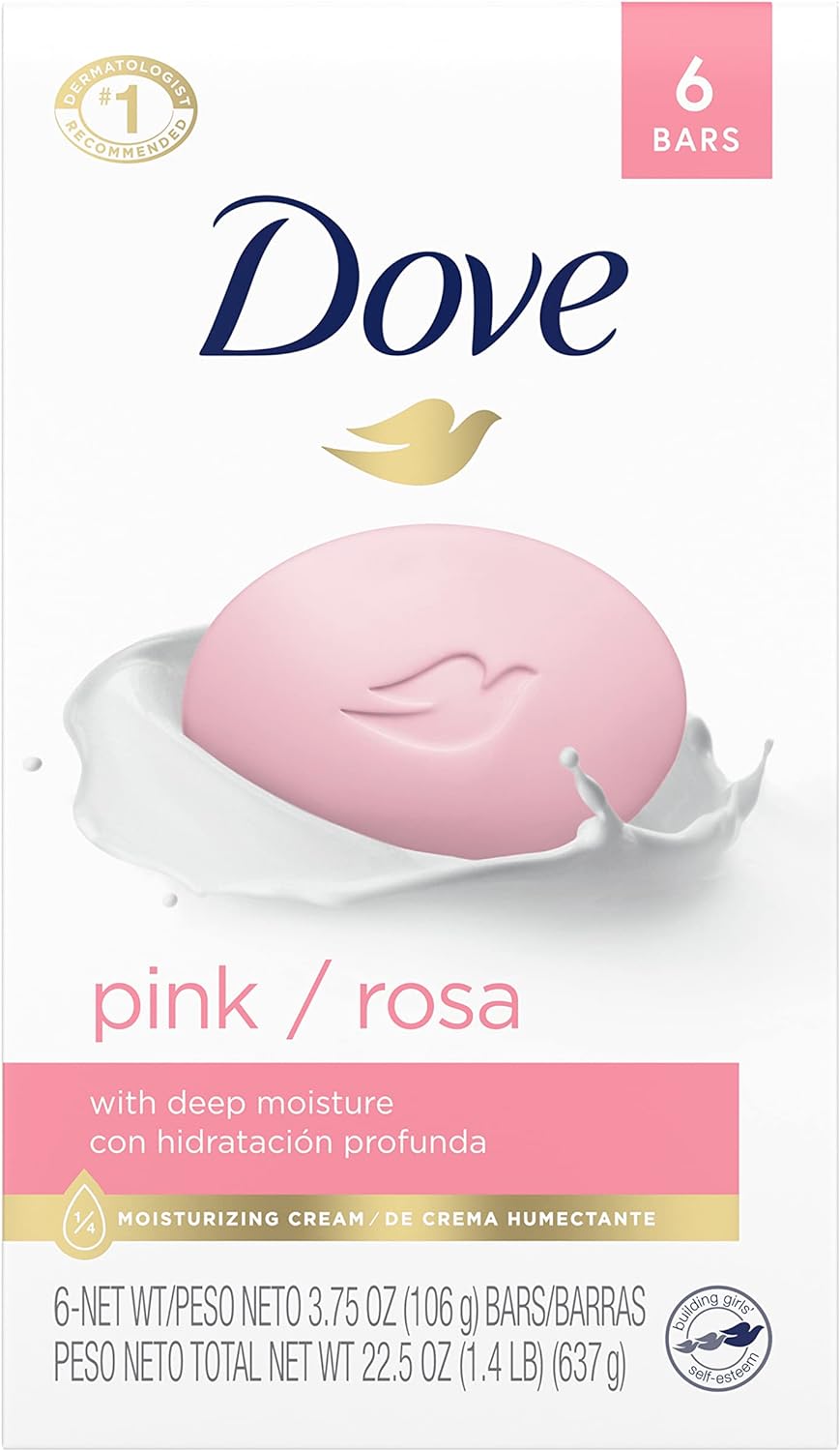 Dove Deep Moisturising PInk 135g x 8 Gentle Cleanser for Softer and Smoother Skin with 1/4 Moisturising Cream PINK More Moisturizing than Bar Soap,135gm Pack of 8 - Infinity Market