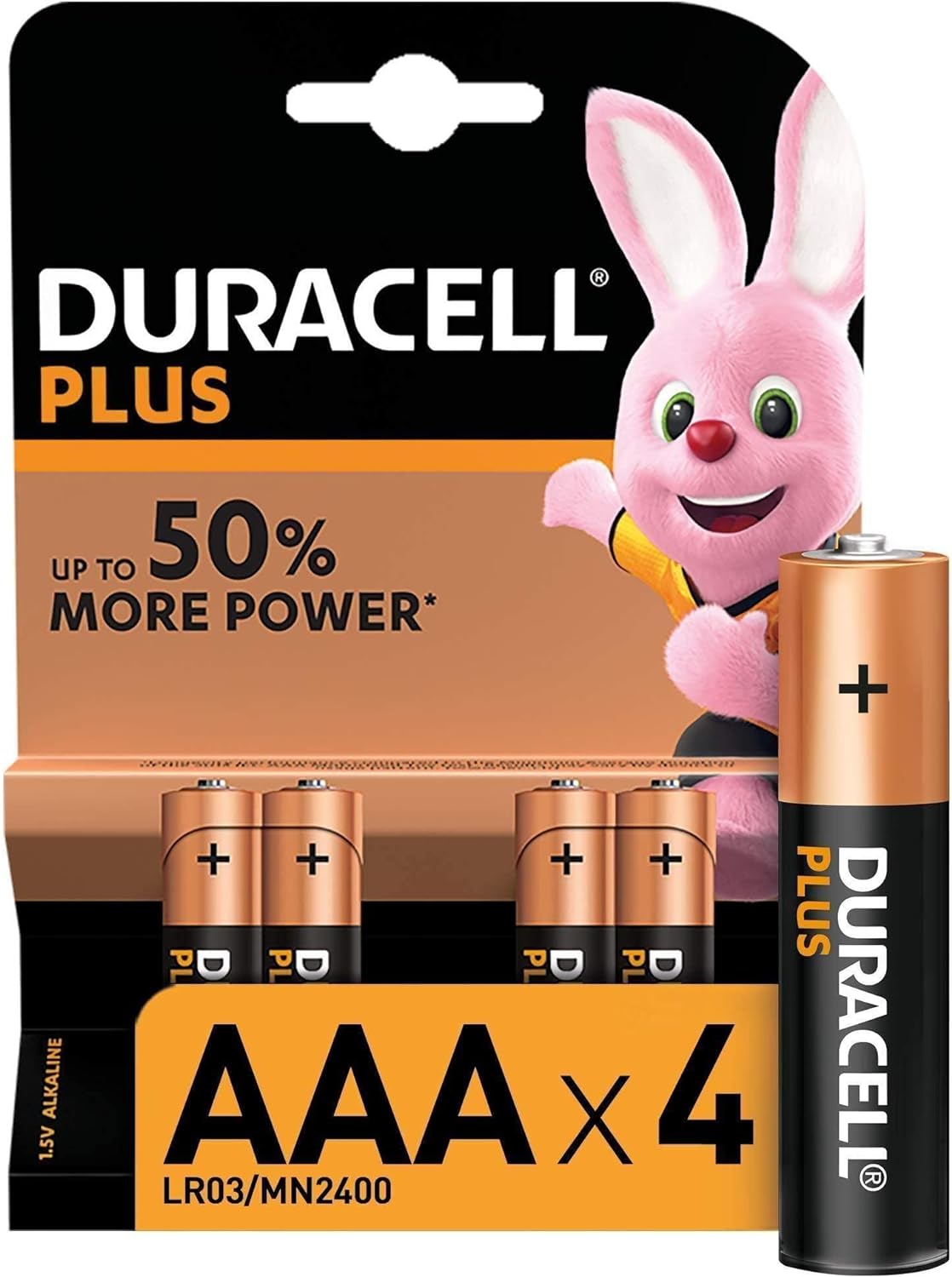 Duracell Plus Power Batteries AAA, Pack of 4 - Infinity Market