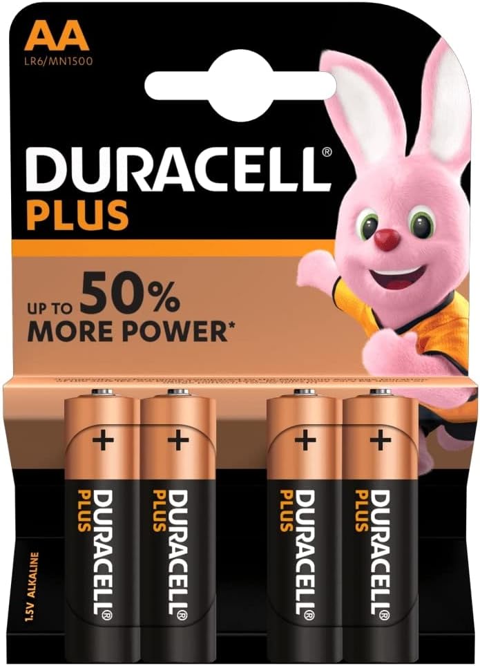 Duracell Plus Power Type AA Alkaline Batteries, Pack of 4 - Infinity Market