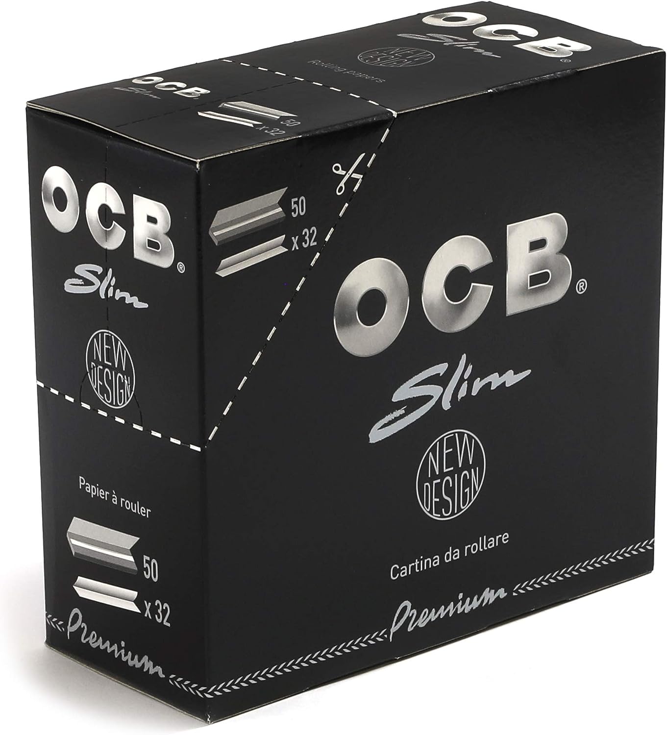 OCB KING SIZE SLIM PAPERS BLACK 50'S - Infinity Market