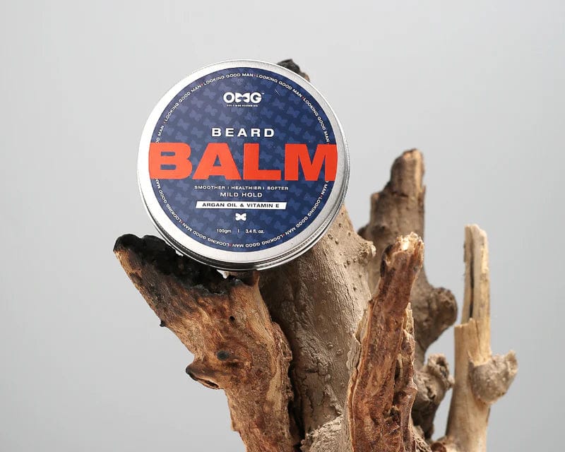 OMG Beard Balm 100gm | Agran Oil | Enriched with Vitamin E | for Mild Hold | for Smoother Healthier Softer Beard Hair | 100% Natural Ingredients - Infinity Market