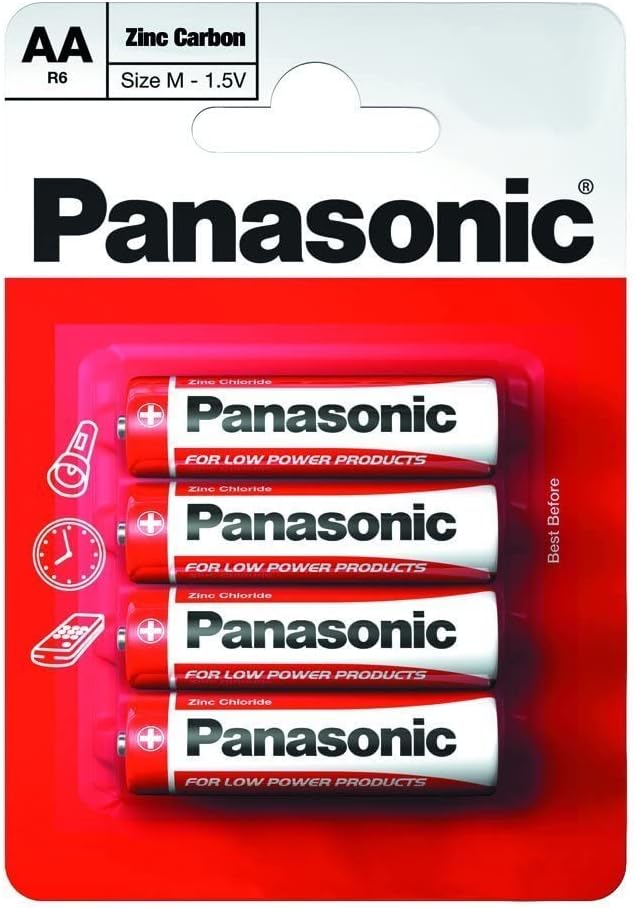 Panasonic AA Zinc Carbon Single Use Batteries 4 pack - Infinity Market