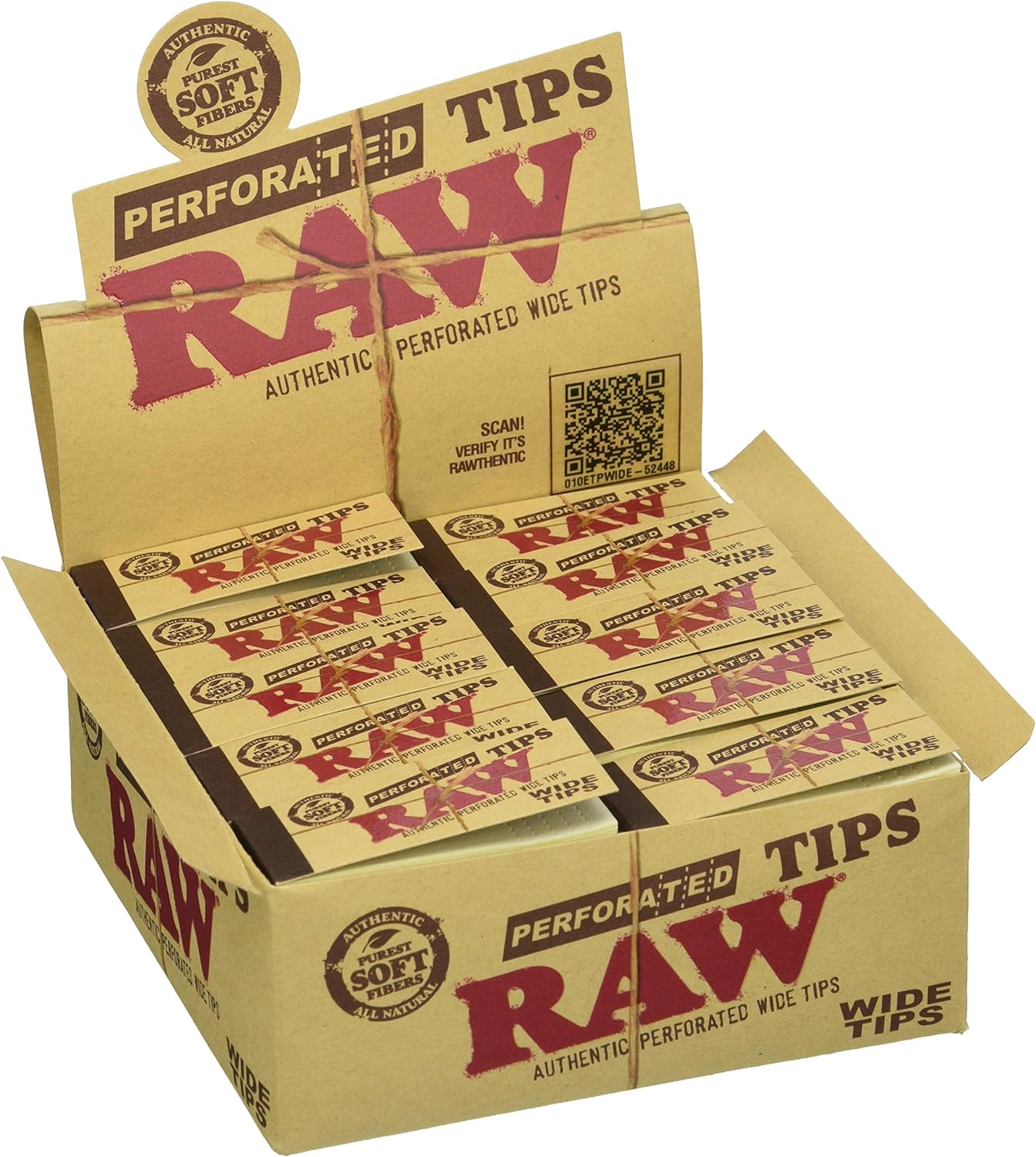 RAW WIDE TIPS (HEMP & COTTON) 50PK - Infinity Market