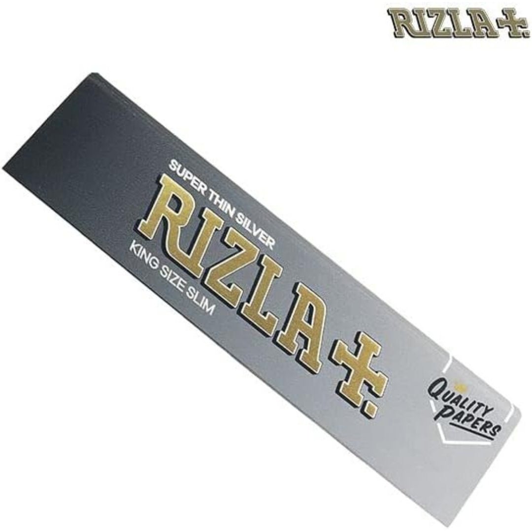 RIZLA KING SIZE SLIM SILVER ROLLING PAPER FULL BOX OF 50 BOOKLETS - Infinity Market